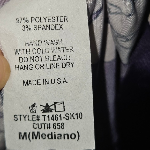 Blue Sketch Purple Top V Neck Belted - Picture 5 of 5